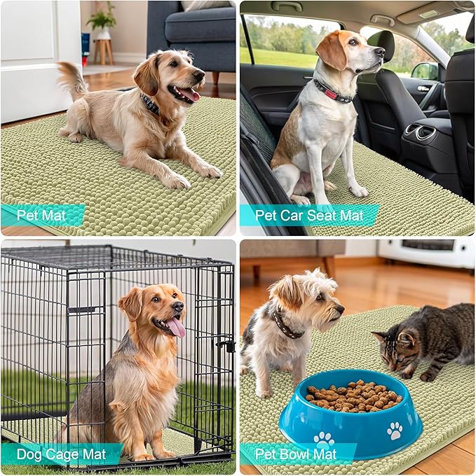 OLANLY Dog Door Mat for Muddy Paws 45x27, Absorbs Moisture and Dirt, Absorbent - Image 7