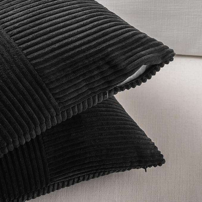 Fancy Homi 2 Packs Black Lumbar Decorative Throw Pillow Covers 20x28 Inch - Image 4