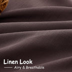 Coffee Brown Linen 112 Inch Curtains - Image 4