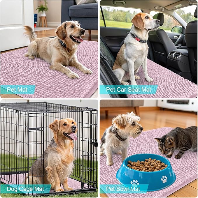 OLANLY Dog Door Mat for Muddy Paws 47x20, Absorbs Moisture and Dirt, Absorbent - Image 7