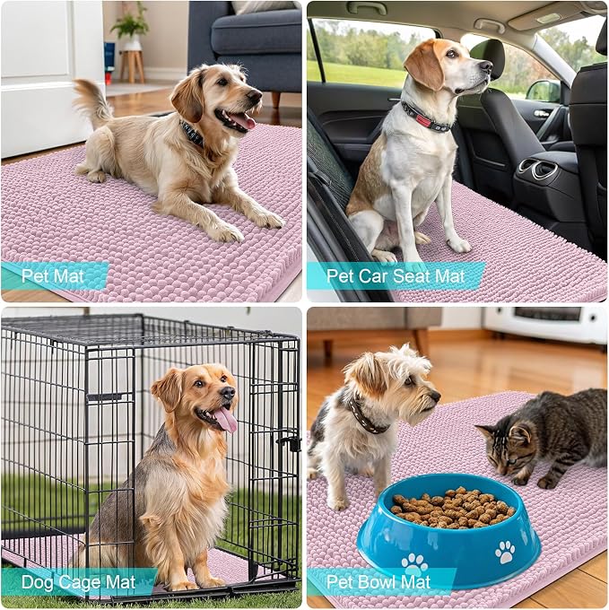 OLANLY Dog Door Mat for Muddy Paws 48x30, Absorbs Moisture and Dirt, Absorbent - Image 7