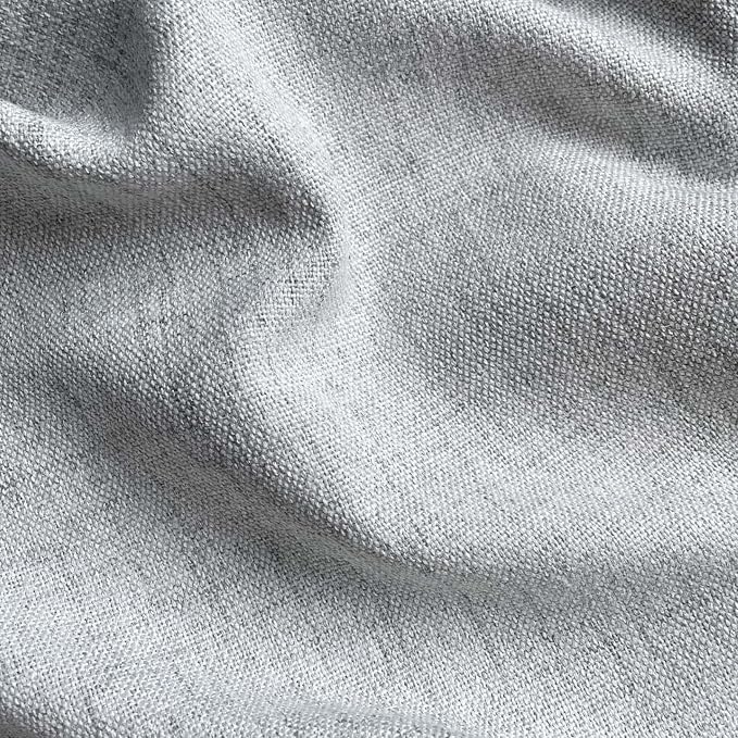 Oindec Faux Linen Kitchen Curtains 24 Inch Length Cafe Curtain Tiers - Image 5
