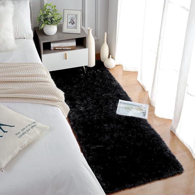 Chicrug Soft Runner Rugs for Bedroom Living Room Plush Fluffy Rug 2x6 Feet - Image 3