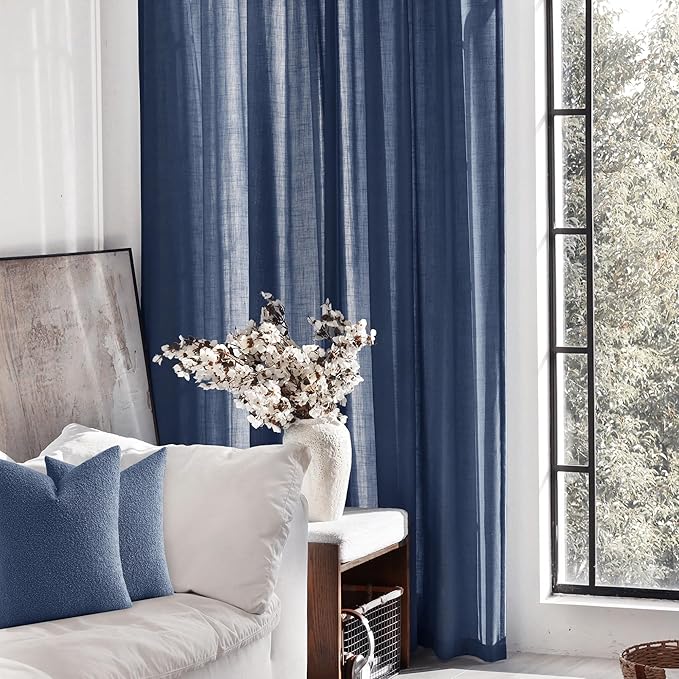 Navy Blue Curtains 94 inch Length - Image 7