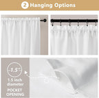 OVZME White Valance for Windows, Light Filtering Thick Textured Small Kitchen - Image 6