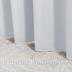 NICETOWN Greyish White Room Darkening Curtains Blackout 40 inch Curtains - Image 6
