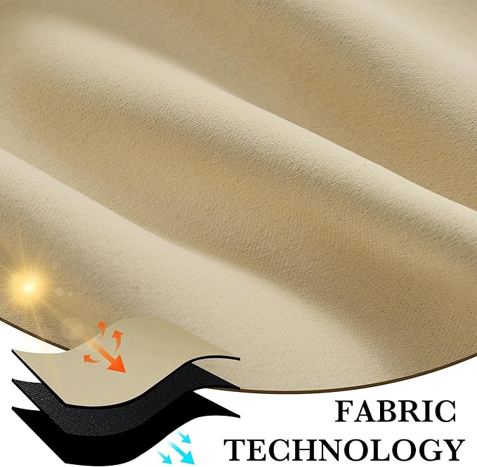 RYB HOME 100% Blackout Basement Curtains 24 inches Long, Heat & UV Blocking - Image 7