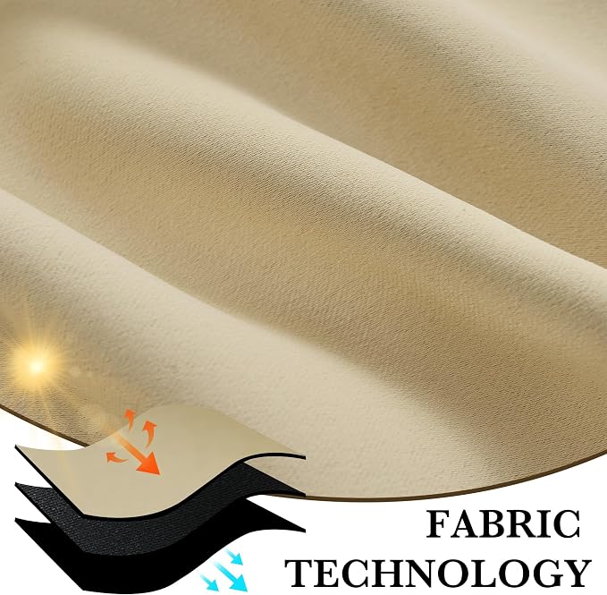 RYB HOME 100% Blackout Bathroom Curtains Over Sink 24 inches Long, Heat & UV - Image 7