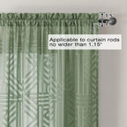 Simplebrand Sage Green Sheer 36 Inch Tier Curtains 2 Panels, Light Filtering - Image 4