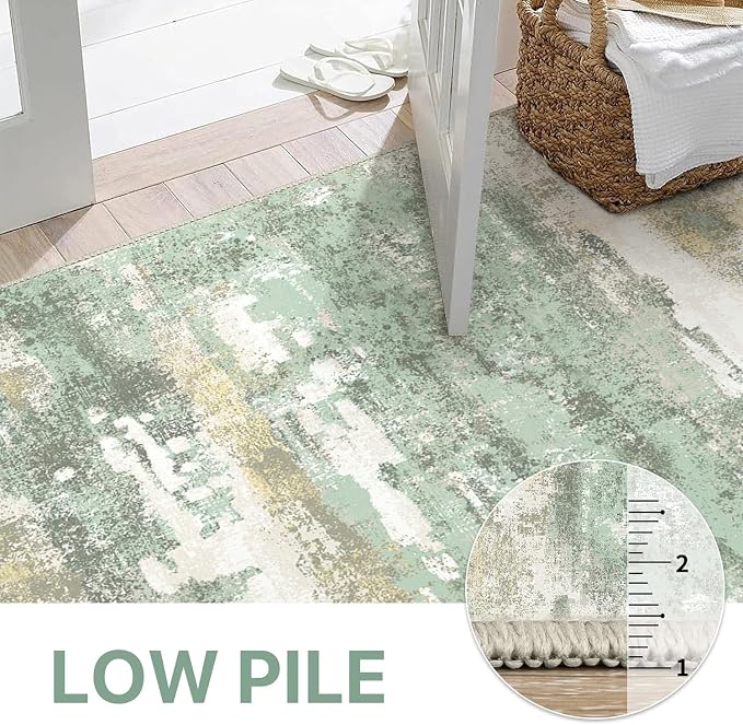BEIMO Runner Rug for Hallway Kitchen, Soft Modern Abstract Throw Rugs, Low Pile - Image 8