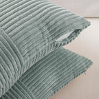 Fancy Homi 2 Packs Grey Blue Decorative Throw Pillow Covers 18x18 Inch - Image 4