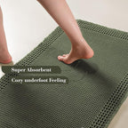 RESARE Christmas Waffle Bathroom Runner Rugs, Super Absorbent Bath Mat Non Slip - Image 3
