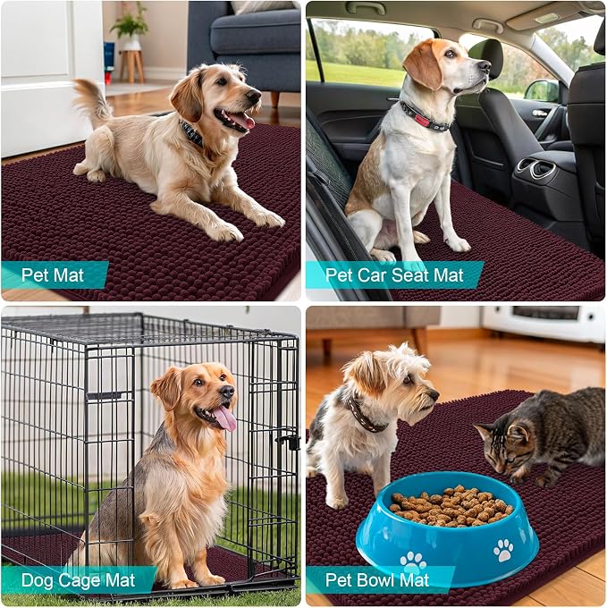 OLANLY Dog Door Mat for Muddy Paws 44x32, Absorbs Moisture and Dirt, Absorbent - Image 7