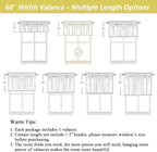 Navy Blue Valances for Windows, Light Filtering Faux Linen Textured Small Short - Image 3