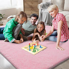 Large Shag Area Rugs for Living Room Bedroom, Big Ultra Soft Fluffy Pink Area - Image 2