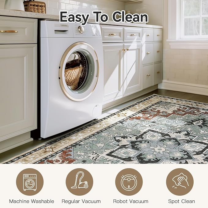 Lofus 9x12 Area Rugs for Living Room, Machine Washable Area Rug, Soft Large - Image 4