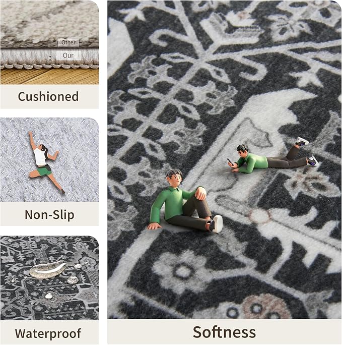 Washable 2x3 Entryway Area Rug - Image 5