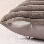 decorUhome Cozy Faux Fur Throw Pillow Covers 22x22 Set of 2 Decorative Soft - Image 8