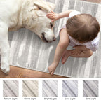 Lansny Modern Abstract Runner Rug 2x5, Neutral Light Beige and Grey Washable - Image 7