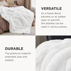 Bedsure GentleSoft Fuzzy Sherpa Faux Fur Twin Blanket White Cozy Gifts - Image 5