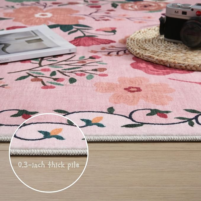 Rugcomf Area Rugs 8x10 Rug for Living Room Clearance Washable Boho Area Rug Non - Image 4