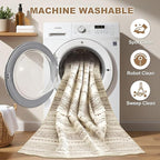 Nakagishi Runner Rug Kitchen Washable Rugs: 3x8 Non-Slip Boho Soft Modern Stain - Image 2