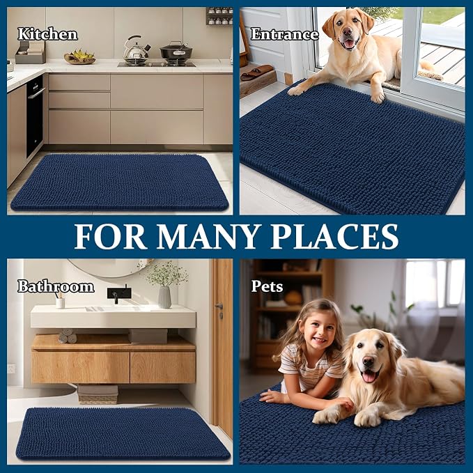OLANLY Dog Door Mat for Muddy Paws 34x21, Absorbs Moisture and Dirt, Absorbent - Image 8