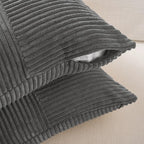 Fancy Homi 2 Packs Dark Gray Euro Decorative Throw Pillow Covers 26x26 Inch - Image 4