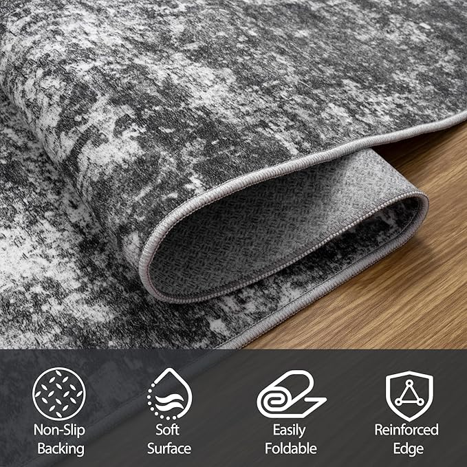 Runner Rug for Hallways Kitchen 2'6"x8' Washable Non Slip: Carpet Non Skid 8ft - Image 4