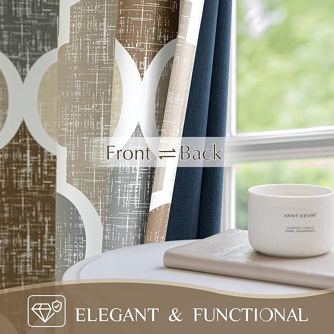 Beauoop 100% Blackout Curtains 84 Inches Long 2 Panels - Image 3