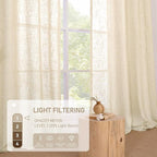 LAMIT Beige Linen Curtains 84 Inch - Image 5