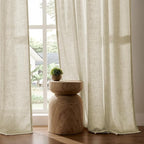 Joydeco Linen Curtains 96 Inch Length 2 Panel Sets, Light Filtering Curtains - Image 5