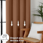Simplebrand Ava Sun Baked Short 36 Inches Blackout Curtain 2 Panels Set - Image 7