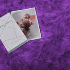 Goolela Fluffy Rug Runners 2x6 Purple Faux Sheepskin Fur Rug Washable Fuzzy - Image 6