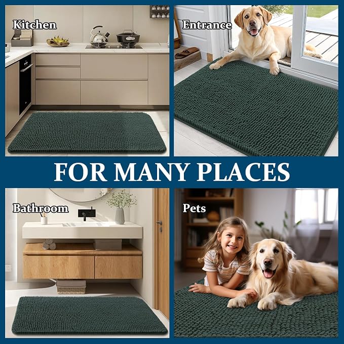 OLANLY Dog Door Mat for Muddy Paws 47x17, Absorbs Moisture and Dirt, Absorbent - Image 8