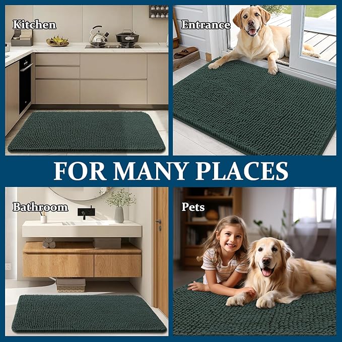 OLANLY Dog Door Mat for Muddy Paws 54x24, Absorbs Moisture and Dirt, Absorbent - Image 8