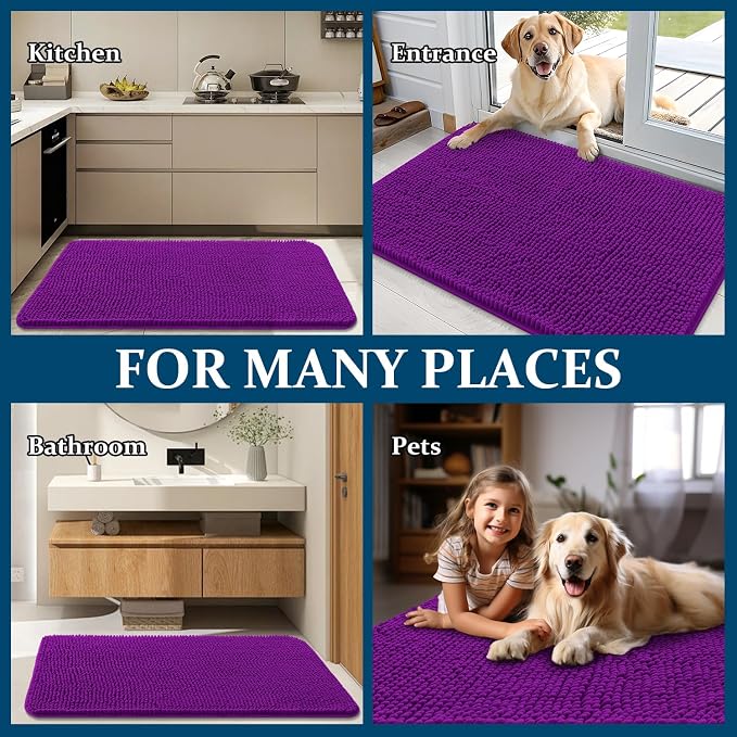 OLANLY Dog Door Mat for Muddy Paws 32x20, Absorbs Moisture and Dirt, Absorbent - Image 8