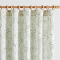 jinchan Floral Curtains 96 Inches Long Sage Green Flower Linen Farmhouse Curtain by JINCHAN