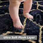 Shag Area Rug for Bedroom 5x8, Fluffy Area Rugs for Living Room, Geometric Soft - Image 2