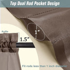 Chocolate Sheer Curtains 84 Inches Long 2 Panels, Elegant Airy Transparent - Image 3