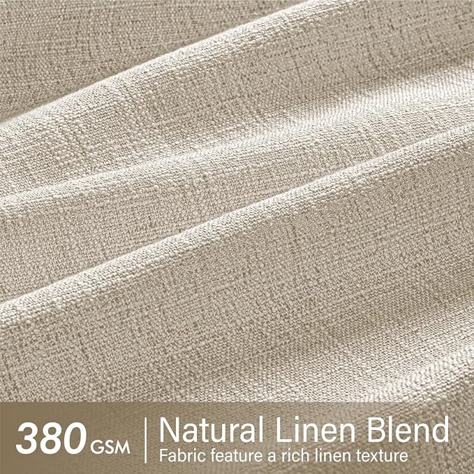 MIULEE Pinch Pleated Thick Linen Curtains 90 Inches Long 2 Panels - Image 4
