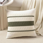 Fancy Homi Set of 1 Boho Olive Green Decorative Throw Pillow Cover 22x22 Inch by Fancy+Homi