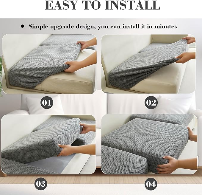 Couch Covers for 2 Cushion Sofa Pet Friendly Couch Cushion Covers Universal - Image 6