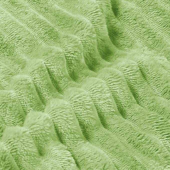 BEDELITE Fleece Blanket Twin Size – 3D Ribbed Jacquard Soft and Warm Decorative - Image 5