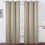 LEMOMO Blackout Curtains 42 x 95 inch/Beige Curtains Set of 2 Panels/Thermal by Lemomo