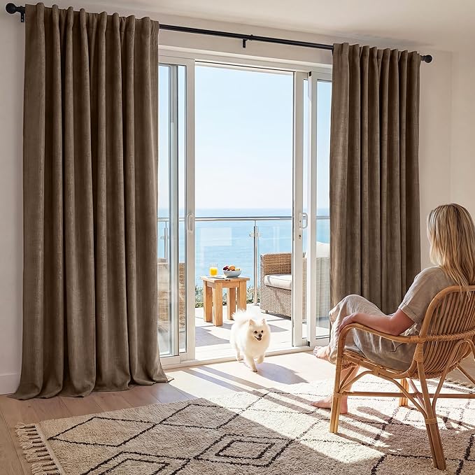 RYB HOME 100% Blackout Curtains 102 Inch Long, Thermal Insulated Window Curtains by RYBHOME