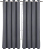 LEMOMO Grey Thermal Blackout Curtains/52 x 108 Inch/Set of 2 Panels Room - Image 2
