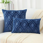 decorUhome Throw Pillow Covers 16x16 Inch Set of 2, Soft Plush Faux Wool Dark - Image 6