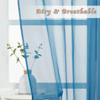 NICETOWN Sheer Curtains for Bedroom Windows 84 inch Length, Grommet Casual - Image 3