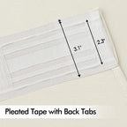 MIULEE Beige White Back Tab Blackout Curtains 84 Inch Length 2 Panels Set - Image 4